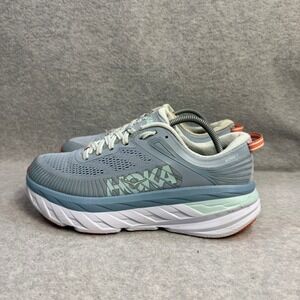 Hoka One One Women's Athletic Shoes in Light Blue, Mint & White